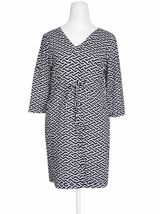 Peter Millar Dresses & Skirts - Peter Millar Blue White Geometric Drawstring Beach Dress Cover Up Size Small